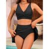 V-neck Bikinis 2025 Women High Waist Swimwear Skirt Swimsuit Female Beachwear Summer Bathers Bathing Swimming Swim Suit XXL