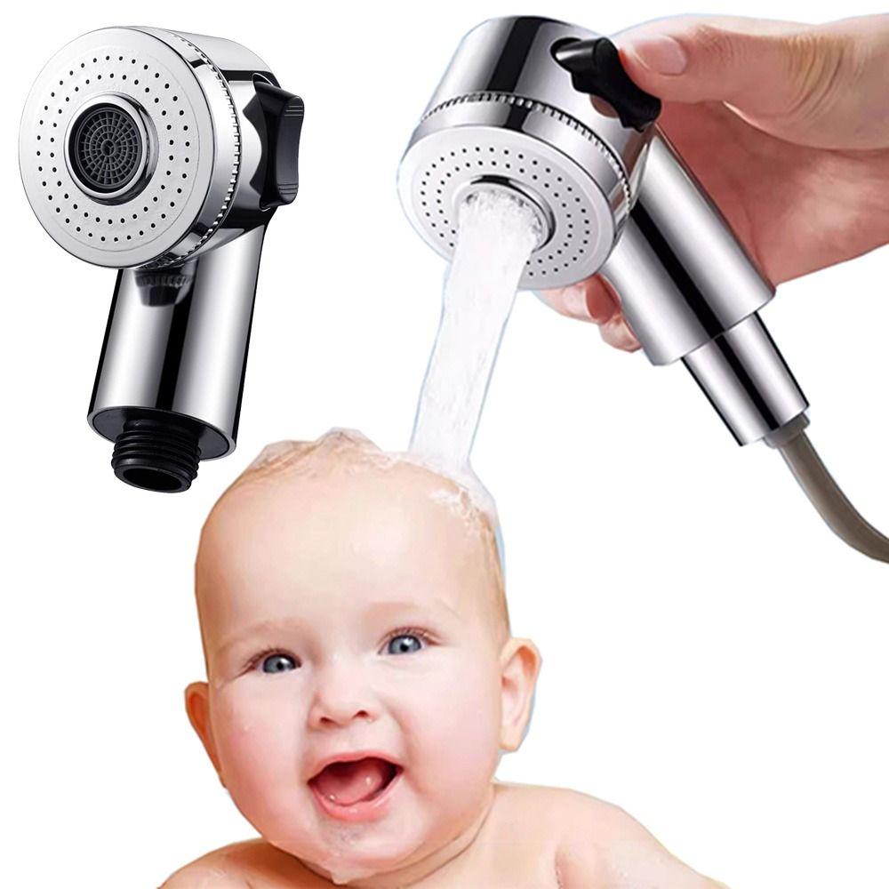 2 Modes Sink Faucet Hose Sprayer Side Switch Type Bathtub Shower Nozzle Baby Bath Shower Head  Kids