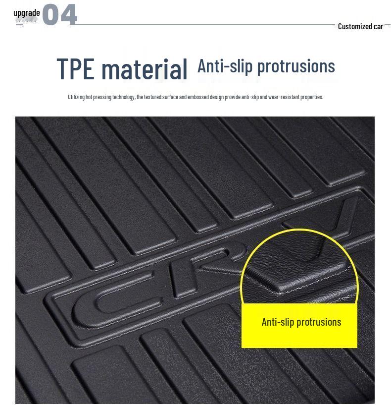 Fits 2017-2026 Honda CRV trunk mats & interior decor, including 2025 hybrid models.
