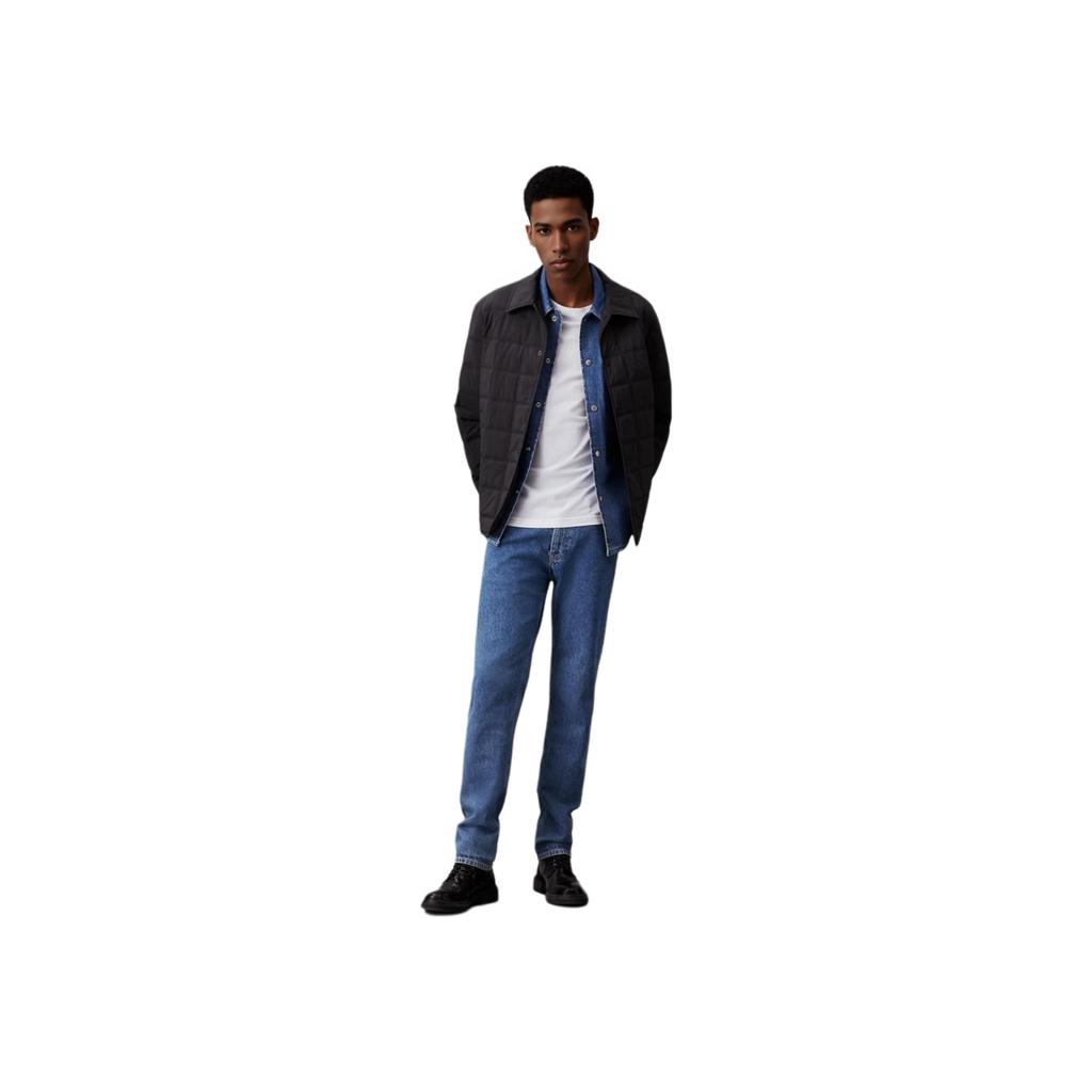 Calvin Klein Casual Lightweight Quilted Loose Long Sleeve Jacket Men Jackets Black J30J325587-BEH
