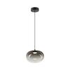 Modern Glass Pendant Lamp, Smoked Ellipse, for the Living Room, Warm Color, LED 4W, VASO Milagro