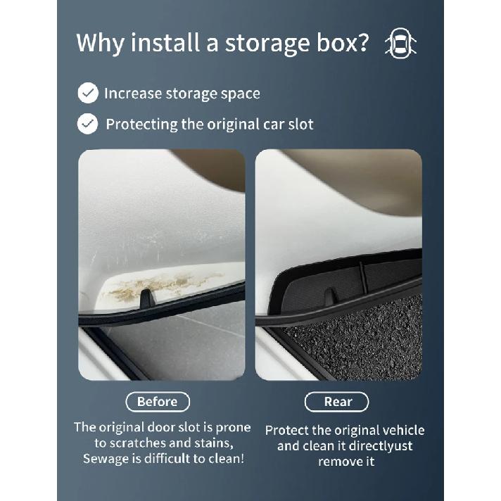for Smart #1 #3 Door Side Storage Box Front Rear Door Handle Organizer Tidying TPE Car Accessories