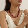 Acrylic Irregular Baroque Beaded Necklace Vintage Women Accessories