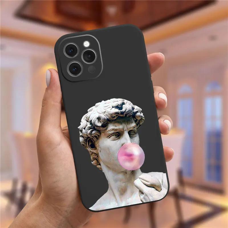 Art Fresco Michelangelo Creation of Adam David Phone Case For Samsung Galaxy S10 S20 S21 S22 S23 S24 FE Plus Ultra Note 20