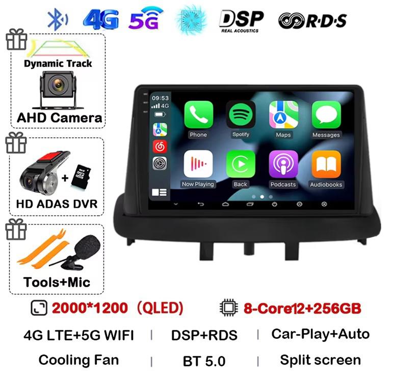 Android 14 Carplay Auto For Renault Megane 3 Fluence Samsung SM3 2008 2009 2010 2011-2014 Car Radio GPS Multimedia Player Stereo