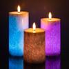 ANGELLOONG Glass Battery Operated Candles with Remote, Flameless Candles with Flickering Flame, Pillar LED Electric Timer Candle for Home Decor,