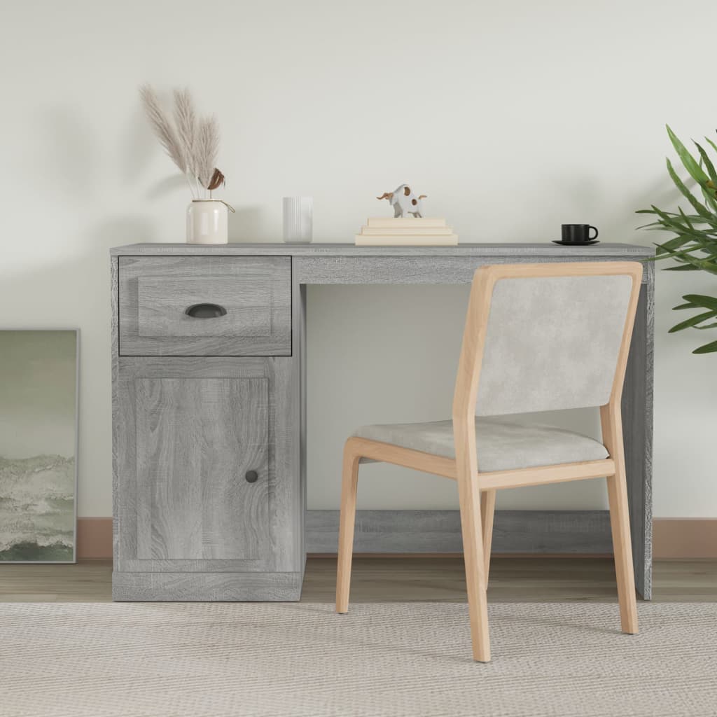Desk with Drawer Grey Sonoma 115 X 50 X 75 Cm