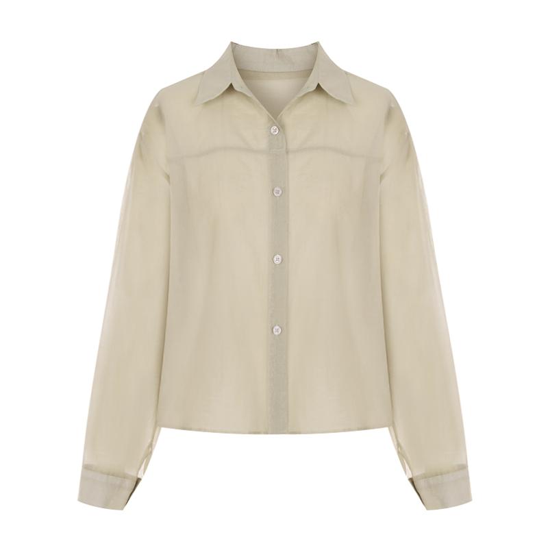 TVIEW Sheer Cut Collar Shirt_V6C-Csh001