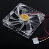 120mm Computer PC 4 LED Light Cooling Fan 12cm 4Pin Transparent Clear Case LED Luminous Chassis CPU Cooler Heatsink