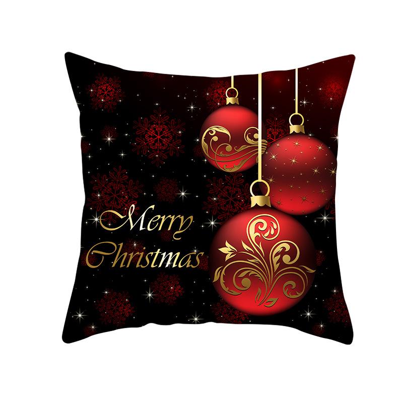 Red Series Christmas Pillow Covers for Home Use, Peach Skin Pillow Covers, Sofa Cushion Covers