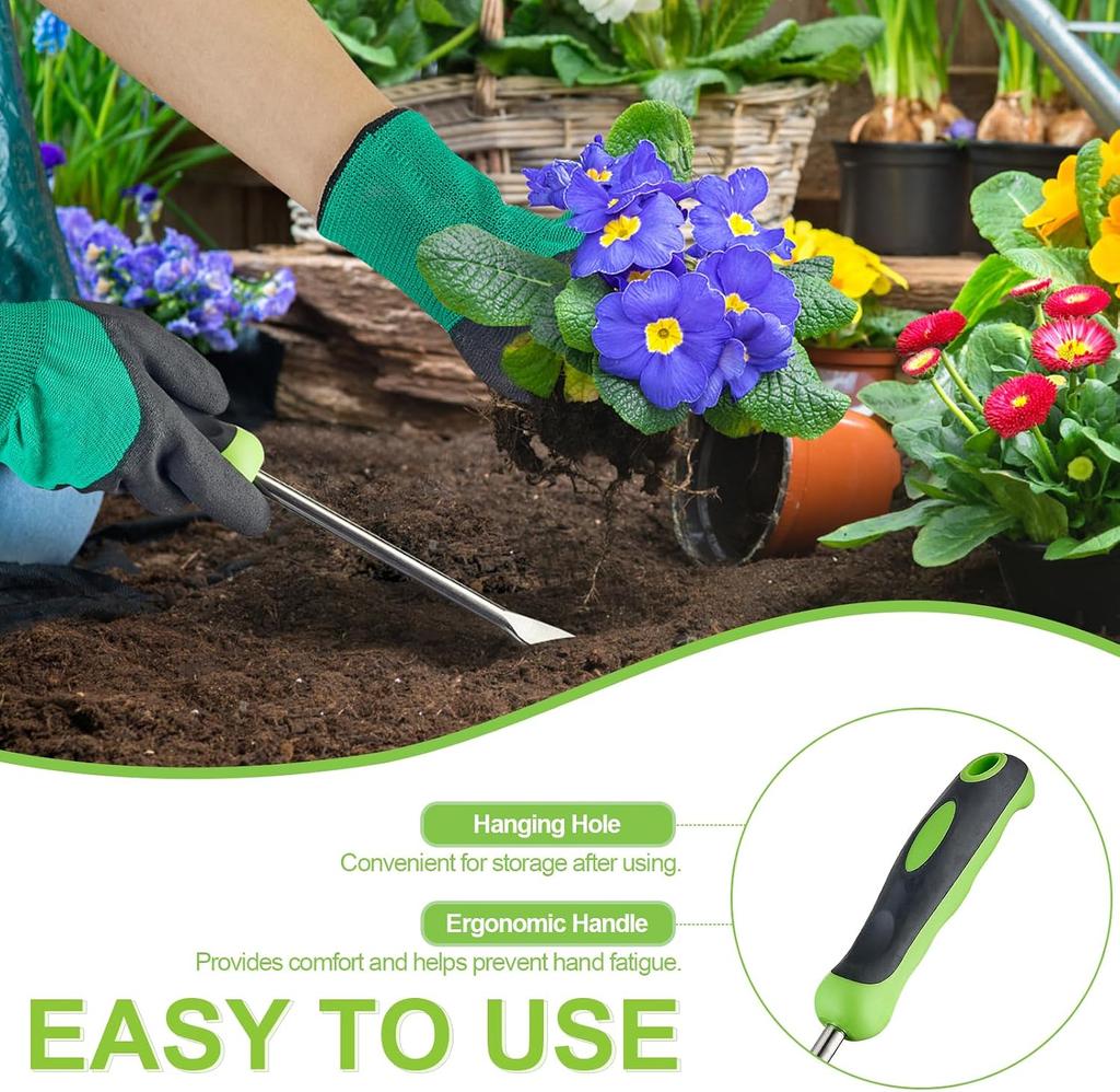 Weed Puller Tool, Stand Up Dandelion Weeder with Long Handle, Heavy Duty Stainless Steel Manual Weeder Remover for Lawn, Garden and Yard Gardening