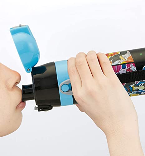 Skater Kids' 2-Way Stainless Steel Water Bottle with Cup, Pokémon 21, 430ml, SKDC4-A