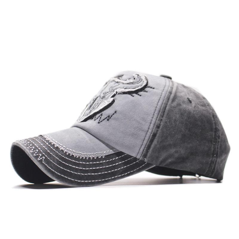 New Cow Head Washed Baseball Cap European and American New Retro Adult Men and Women Duck Tongue Sun Hat