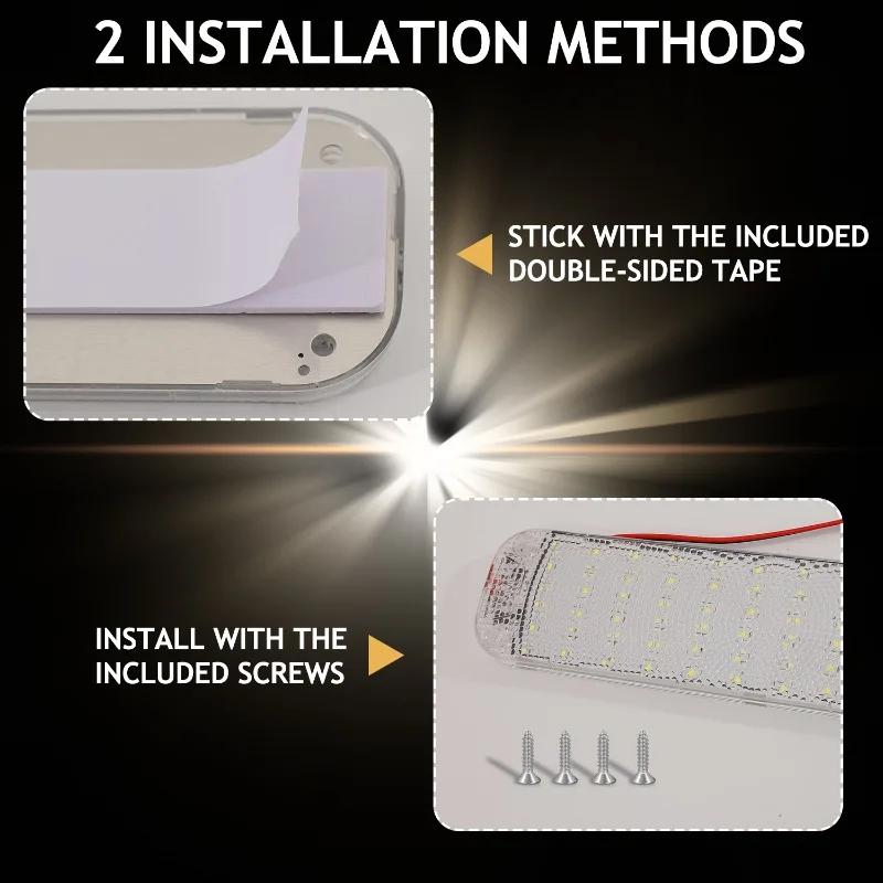 LED Car Interior Light Camper Bus RV Boat Roof Lamp Lighting High Bright Compartment Light Car Interior Lights with Switch