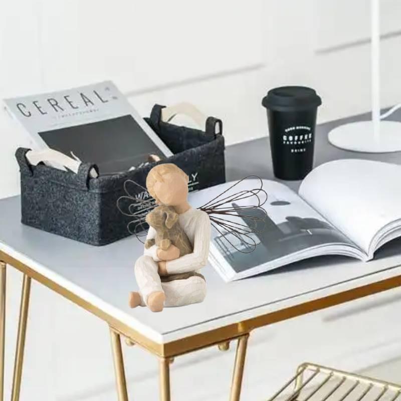 Tree Angels Willow Figurine Embrace Pet Ornament Sculptures Statue Gift Resin