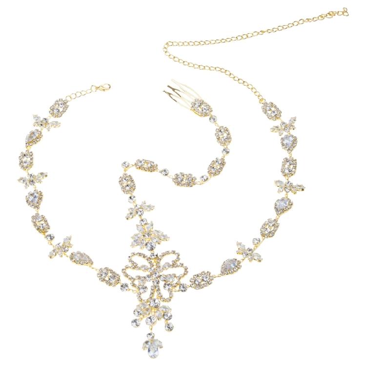 Unique Forehead Chain with Rhinestones Butterfly Designs Prom Hair Accessories Festival Hairpiece Hair Decoration