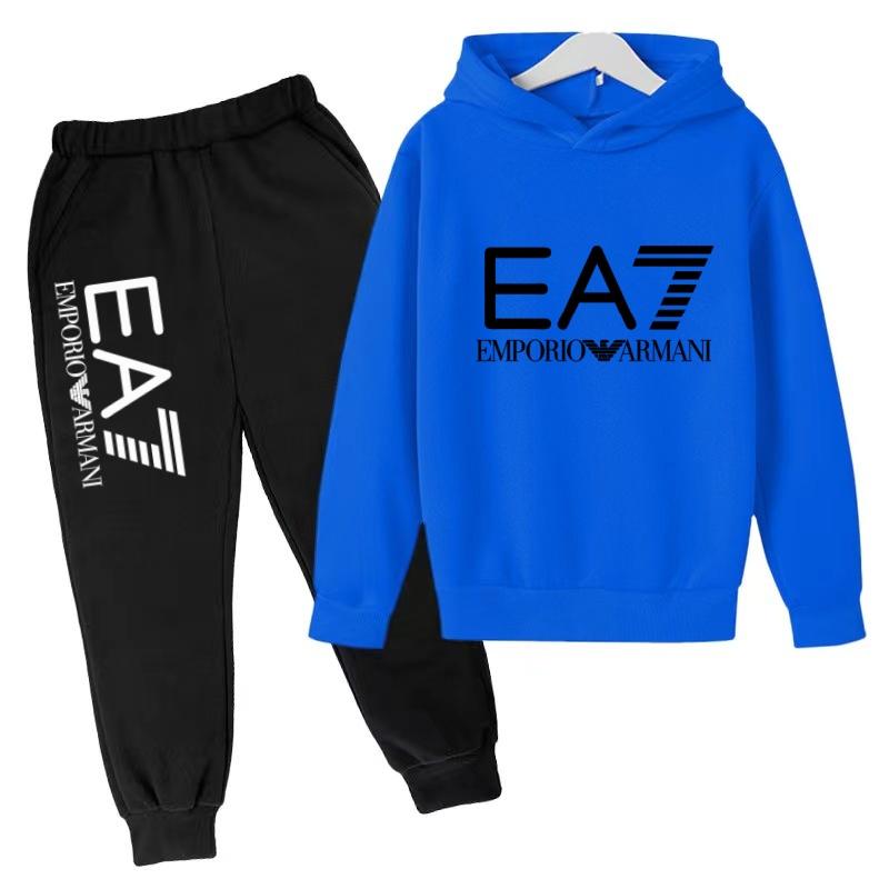 Kids Autumn Winter Hoodie Boy Girl 3-12Yrs Letter Print Clothing Casual Top+Trousers 2P Child Gift Brand Sports Coat Jogging Set