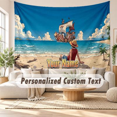 Custom Name Wall Hanging Tapestry,One Piece Decorative Backdrop Tapestry For Dorm Home