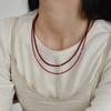 Modest Color Necklace Set - Red