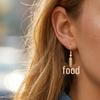 Trendy Geometric American Flag Drip Oil Earrings for Women - Independence Day Ear Cuffs