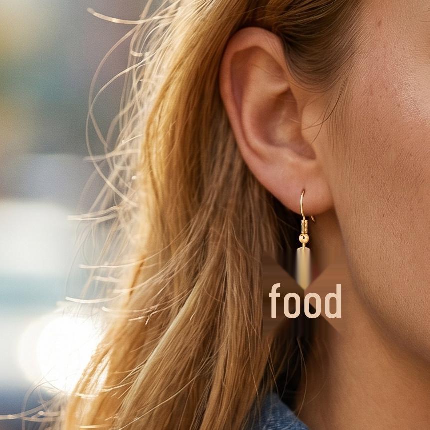 Trendy Geometric American Flag Drip Oil Earrings for Women - Independence Day Ear Cuffs