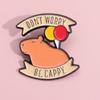 Emoticon Pack Capybara Brooch Animal Capybara Zinc Zinc Alloy Badge Cartoon Pin Brooch  Backpack Accessories
