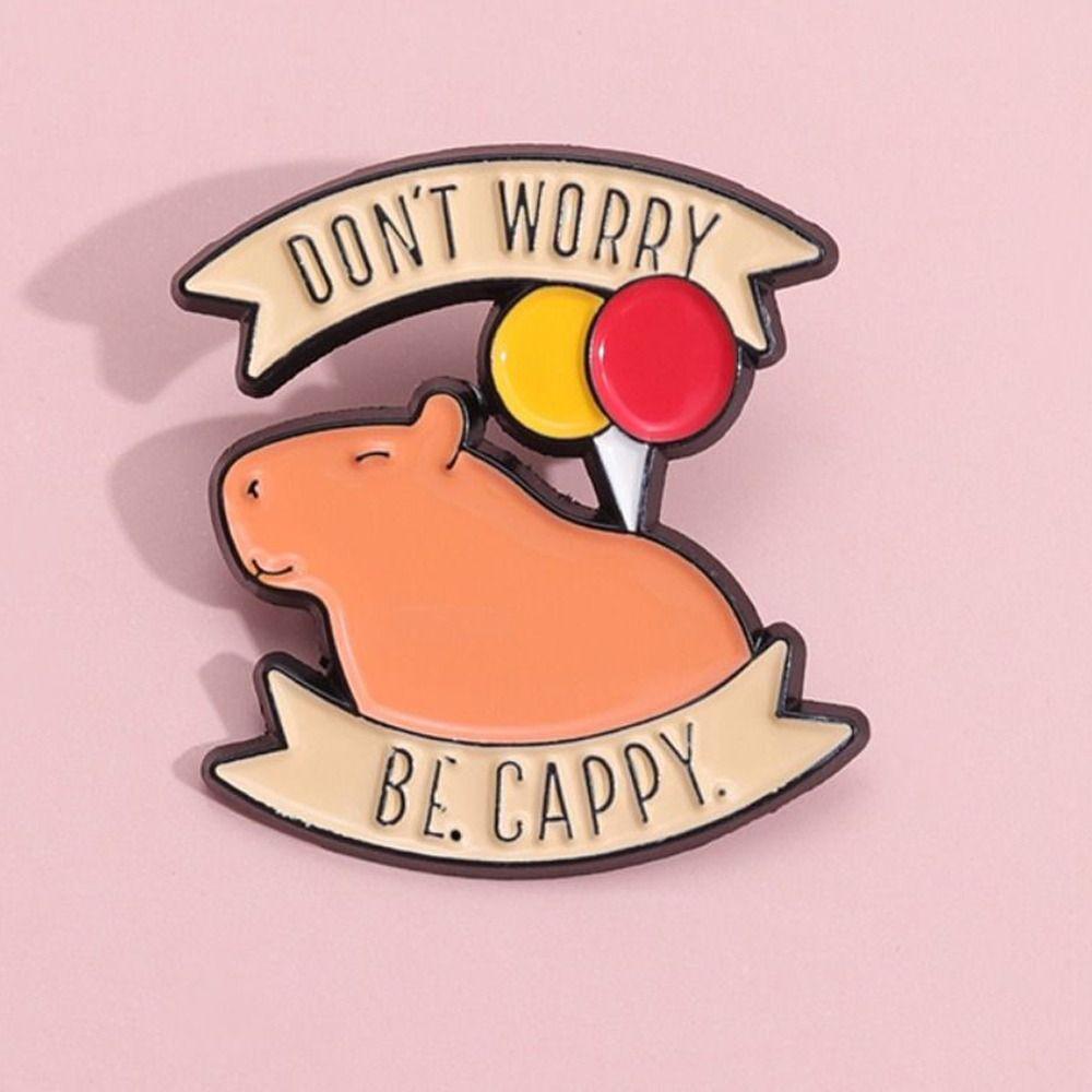 Emoticon Pack Capybara Brooch Animal Capybara Zinc Zinc Alloy Badge Cartoon Pin Brooch  Backpack Accessories