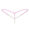Sexy Women Pearl G-String And Thongs Solid Low Waist Underwear 