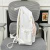 Backpack with Embroidered Bow Pattern for Teenage Girls Daily Use Cute Kawaii Style