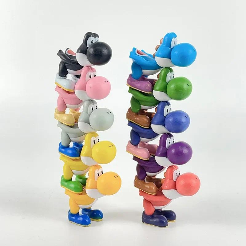 

10pcs Game Anime Peripheral Marios Doll Ornaments Kids Action Figures Toys Yoshi Cartoon Decorate Ornament Model Birthday Gift