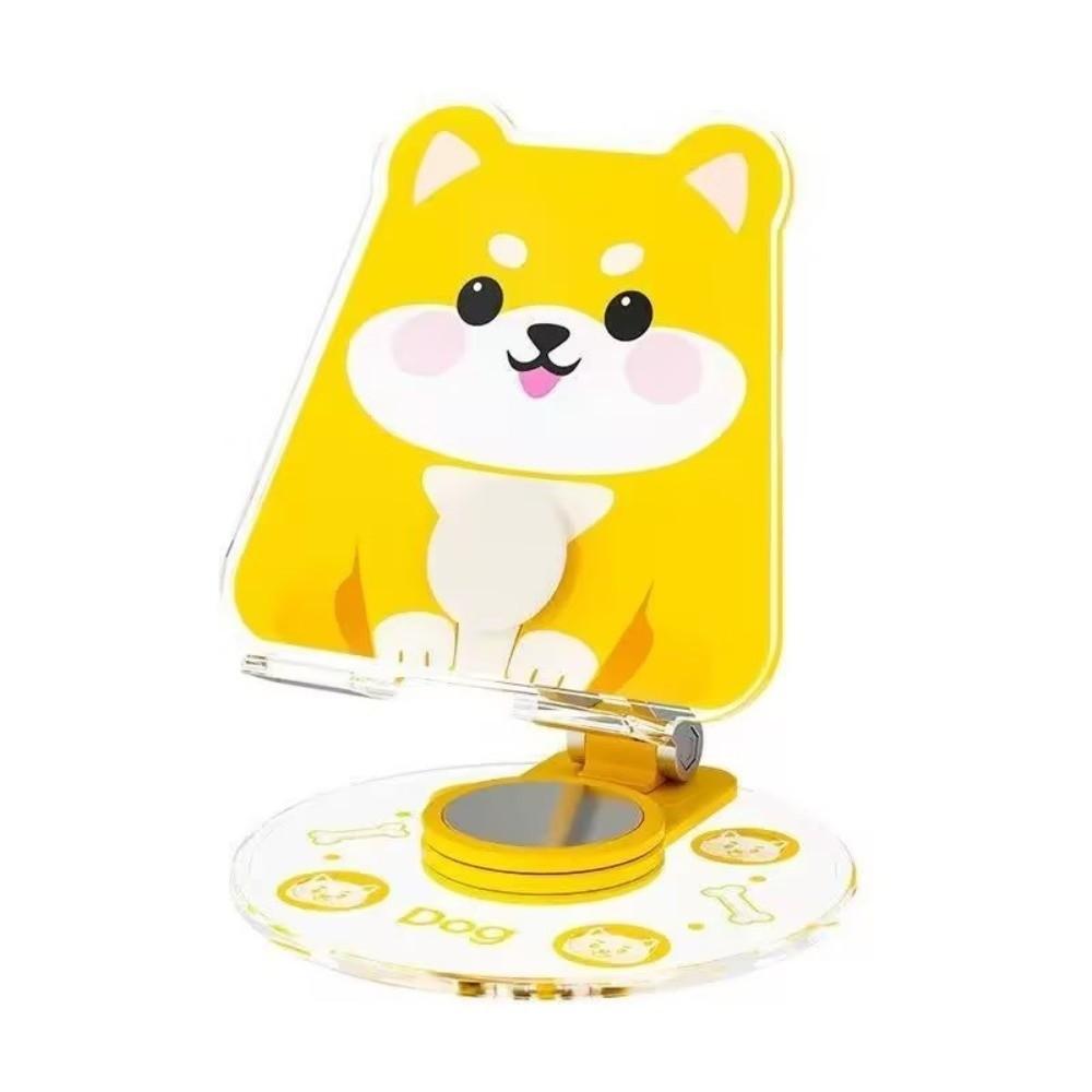 Acrylic Animal Phone Stand 360° Rotatable Phone Bracket Universal Cell Phone Holder Home Office