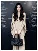 French Retro Casual Knit Two-Piece Set: Bat Sleeve Autumn/Winter Design, Comfortable Fit