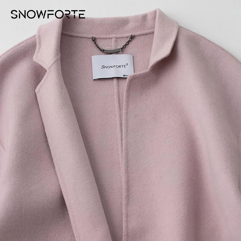 Sinoford Women's Cashmere Blend Lapel Commuter Coat