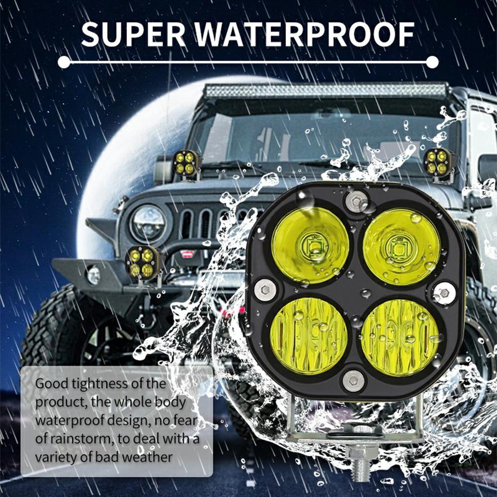 D1-1 3 Inch Square LED Work Light 40W Car Driving Fog Lamp for Off Road Vehicle Front Bumper Light