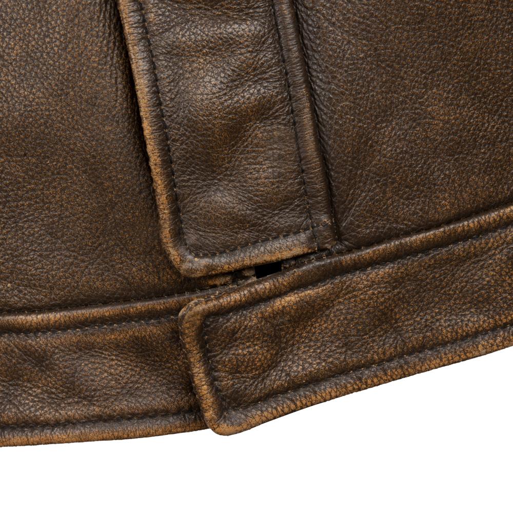 Vintage Genuine Leather Jacket Men Cowhide Yellow Brown Natural Cow Leather Jackets Man Leather Coat Autumn Clothing