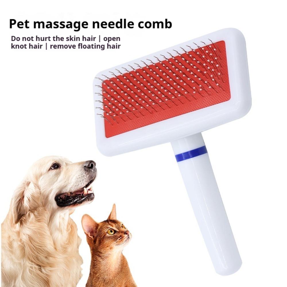Pet Supplies White Air Bag Stainless Steel Pin Brush