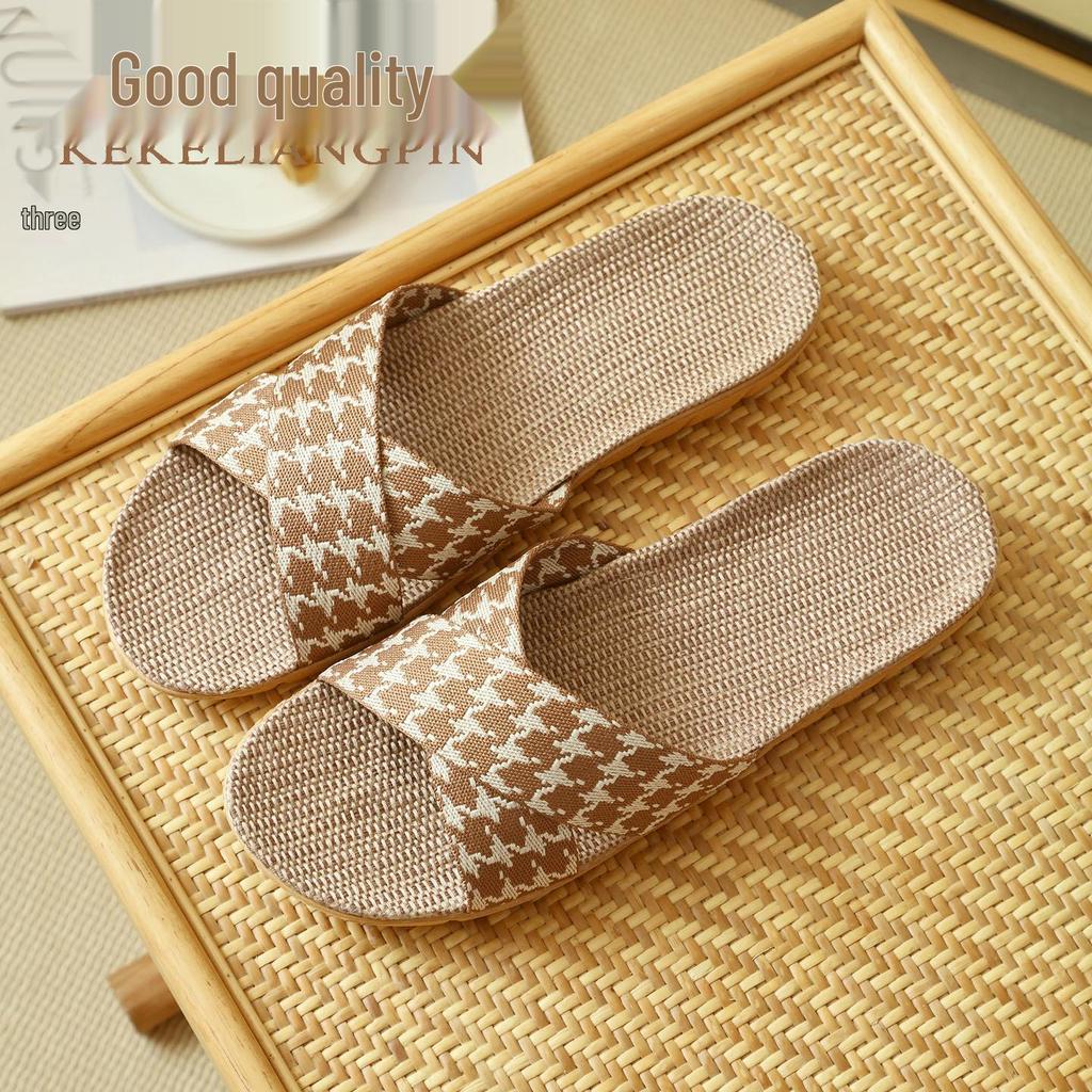 "Women's Non-Slip Silent Indoor Cotton & Linen Slippers"