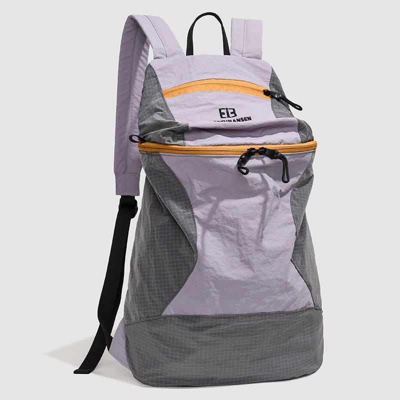 Lightweight and simple outdoor backpack sports hiking large capacity mountaineering bag short trip waterproof backpack серый