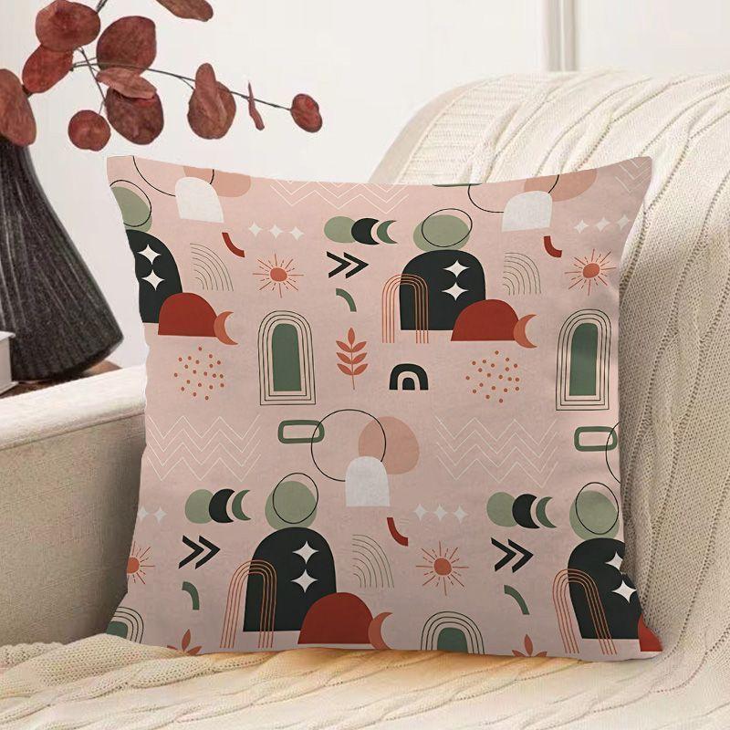 Bohemian Ethnic Style Pillow Colorful Retro Geometric Print Pillow Famous Hotel Inn Sofa Square Pillow