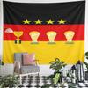 "Germany Flag with World Cup Trophies" Pattern Wall Hanging Tapestry Decorative Tapestry Home Decor for Bedroom and Living Room