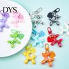 Keychain Pendant Cartoon Balloon Dog Puppy Charm Luster Lasers Color Shaped Bag DIY Decoration Home Office Decor Ornament Colorful Accessory