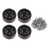 4PCS RC Rims 1.9 Inch Brass Beadlock RC Wheel Rim Set Wheel Hub for 1 10 RC Model Car