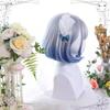 Straight Bob Lolita Short Cosplay Synthetic Hair Wigs Ombre Gray Blue Gradient Sweet Cute Wig for Women