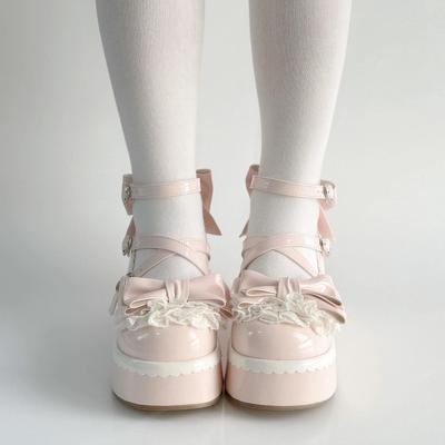 Lolita Small Leather Shoes Lolita Shoes Women's Japanese Soft Girl Jk Spring New Platform Bow Shoes