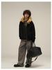 American Retro Oversized Fur Collar Couple Hoodie Cardigan