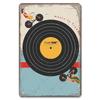 Vintage Kovové Plechové Značky Retro Hudební Plakáty Vinylová Deska Gramofon Kovová Plaketa Nástěnná Dekorace pro Kavárnu Bar Klub
