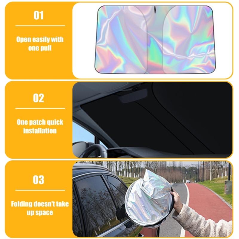 Car Interior Visors Vehicle Sunshade Front Window Windshield Sunshade Sun Visors Foldable Sun Visors for Heat Insulation