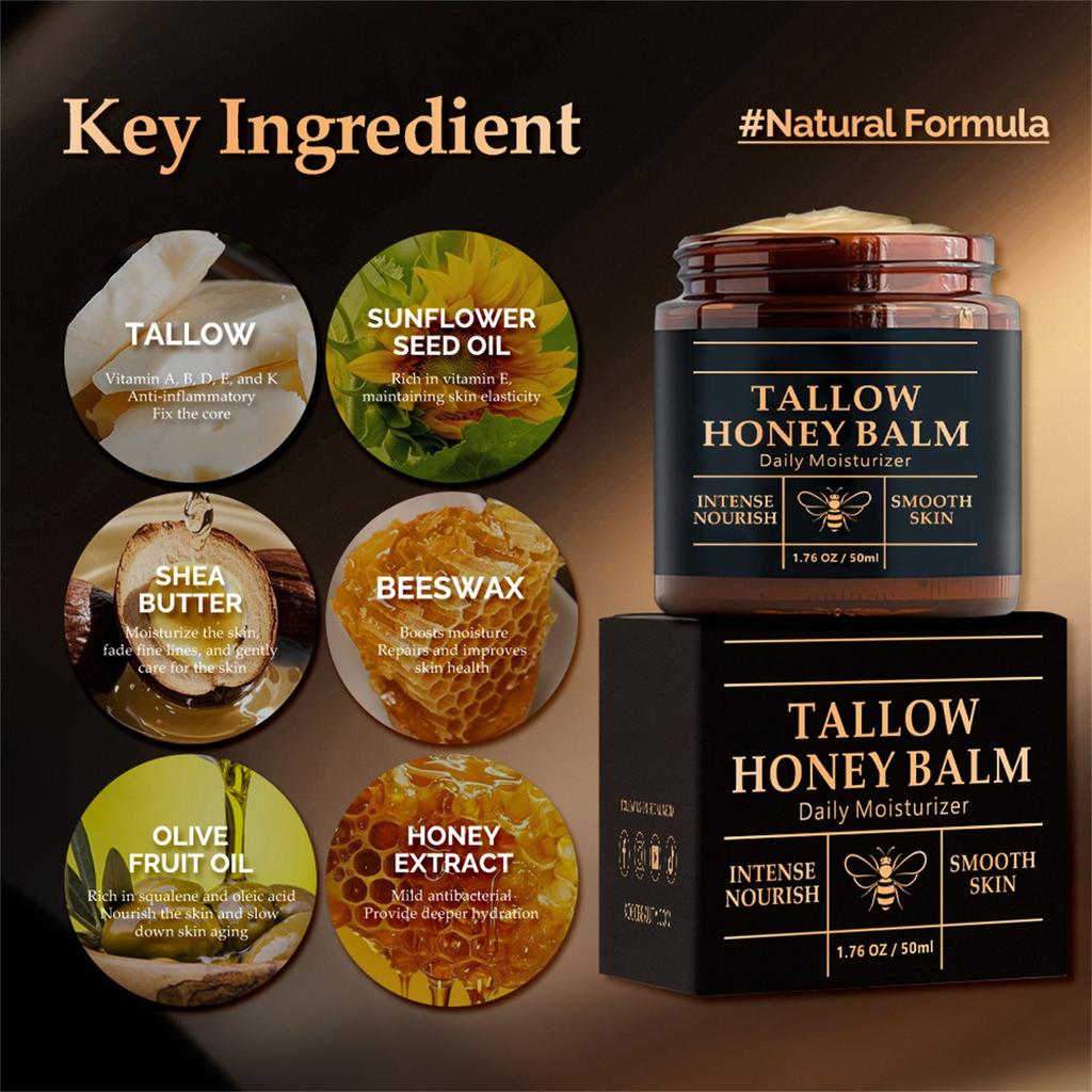 Medový lojový krém, Přírodní hydratační krém na obličej 50g