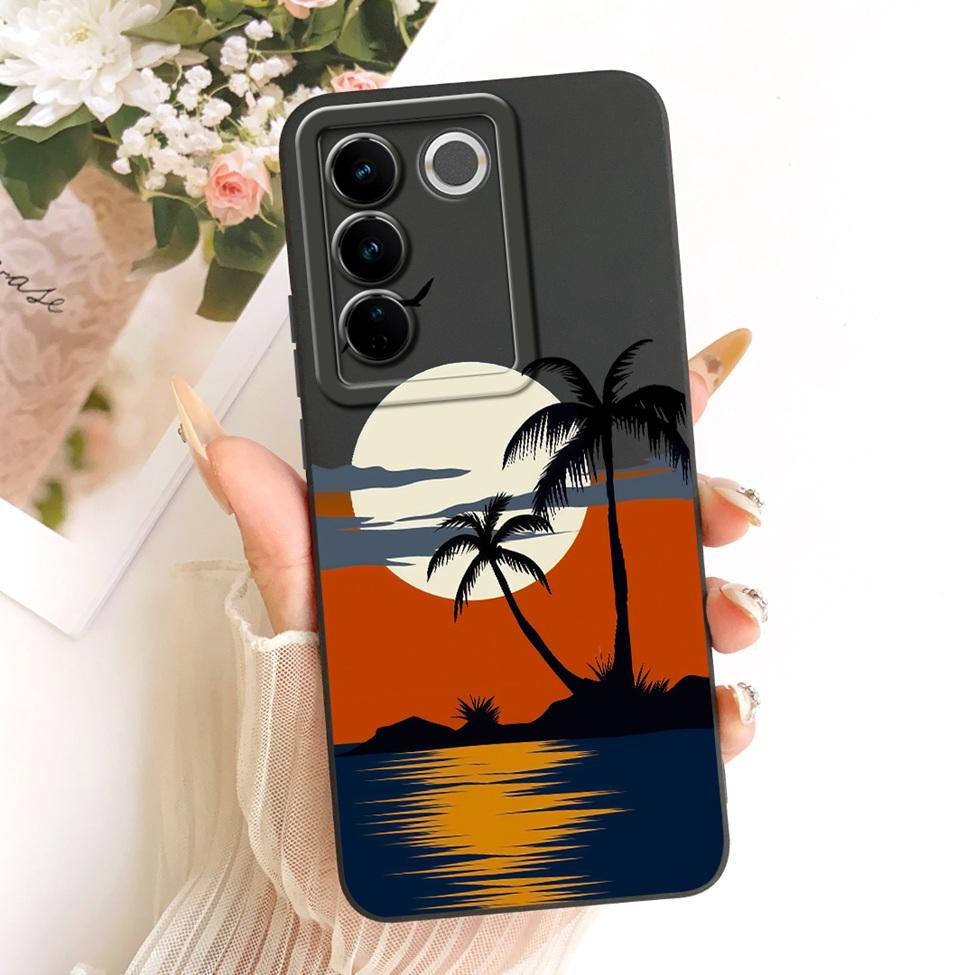 For Vivo V27 V2231 V2246 Case For Vivo V27 Pro V2230 Cover Luxury Fashion Cool Kawaii Cute Painted Silicone Casing