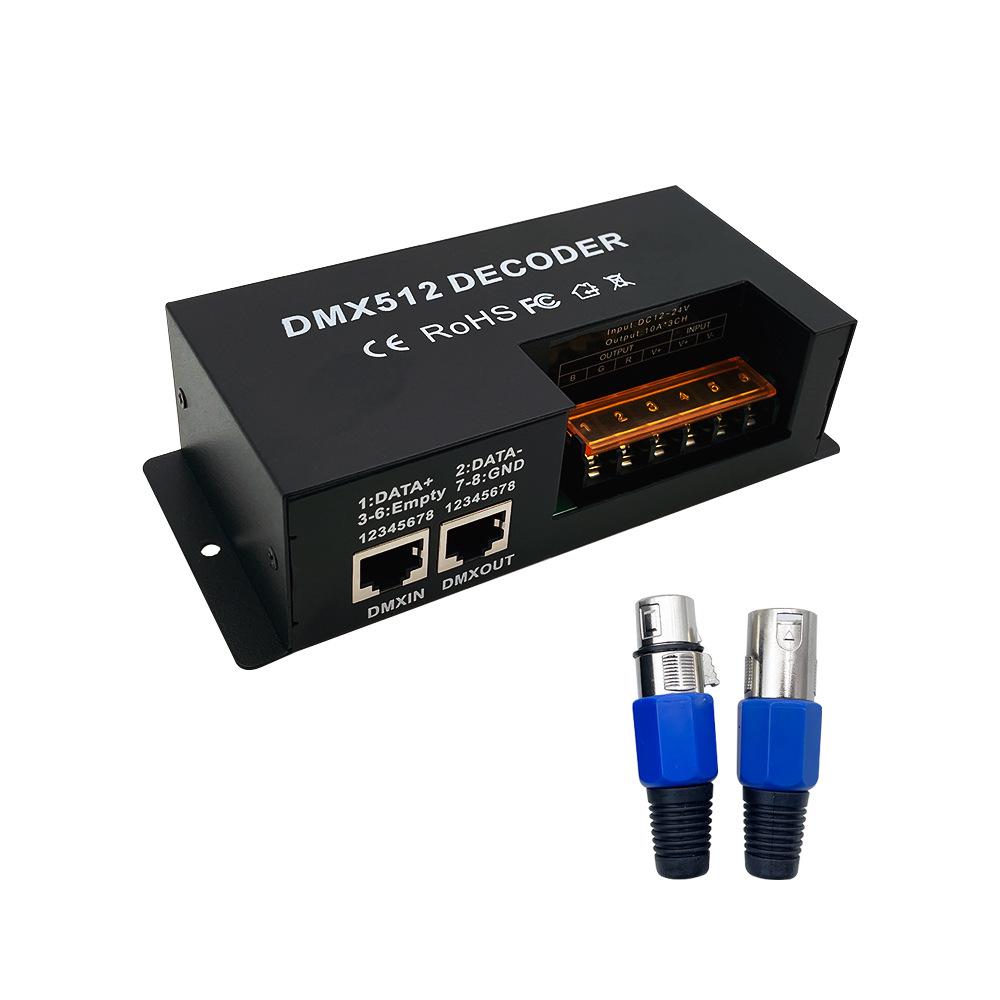 

Aonengda DMX512 RGB/RGBW LED Decoder & Controller, DC12-24V, 3/4x10A